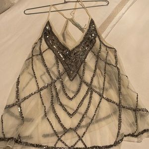 Beautiful and sexy Mesh sequence top